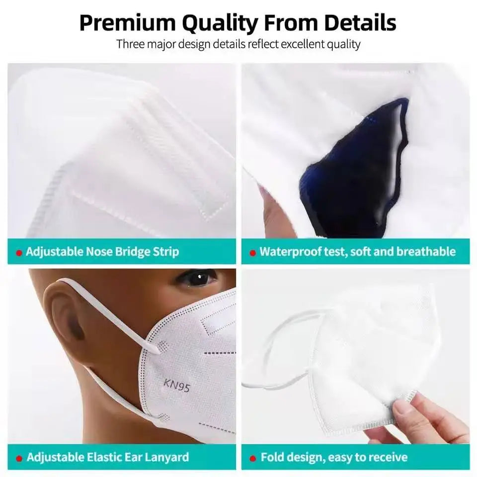 10-100Pcs Adult FFP2 Masks CE Approved 5Layers KN95 mascarillas fpp2 Security Protection Mask Adult Face Masque ffp2