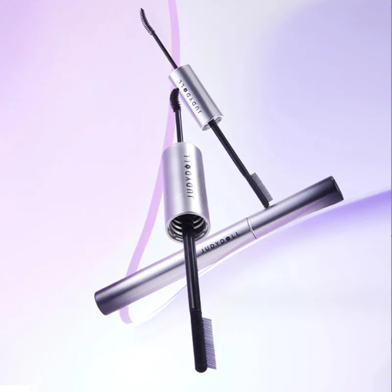 Judydoll waterproof dual-ended mascara by Blushimmer with fiber brush for volumizing, curling, and lengthening lashes.