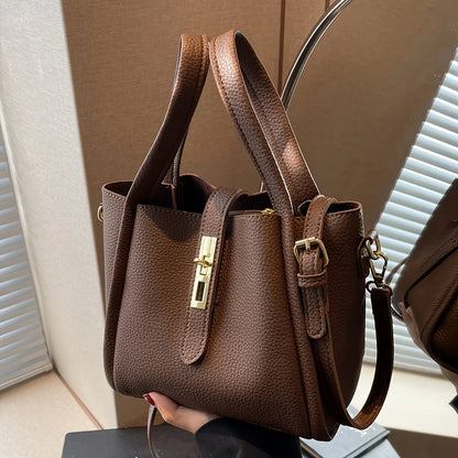 NNEOBA women's multifunctional crossbody handbag in black with adjustable strap and multiple compartments for everyday use.