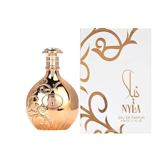 Blushimmer ArabiYat Prestige Nyla Arab perfume bottle, elegant design, suitable for daily outings and special occasions.