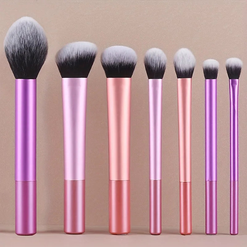 6-14PCS Long Handle Makeup Brush Set with Portable Wash Bag Soft Bristles Ideal for Beginners Full Face Makeup