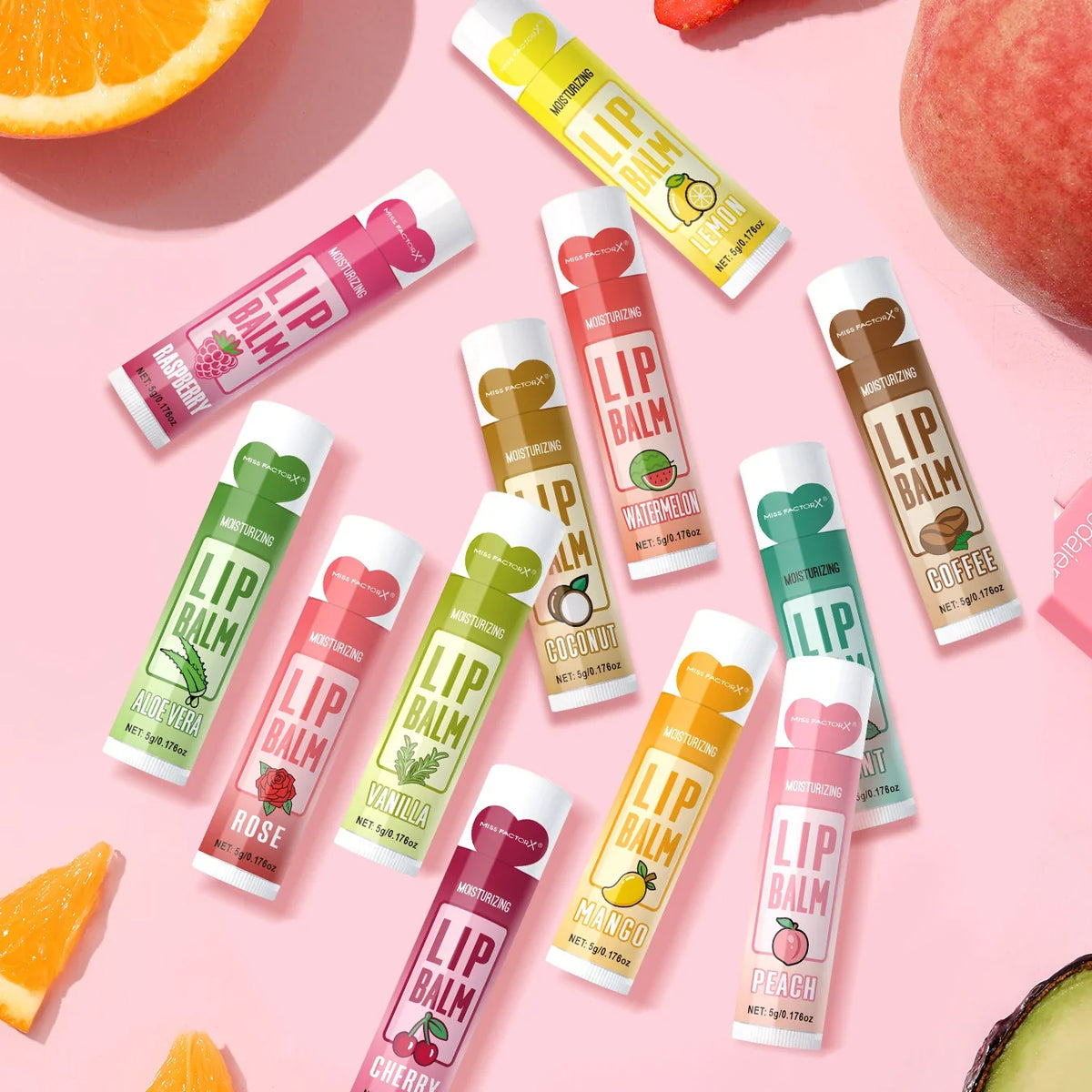 Blushimmer 48-pack moisturizing lip balm set with flower fragrance, natural brightening lip color, 5g each, ideal holiday gift
