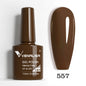 Blushimmer Venalisa HEMA TPO free glitter gel nail polish in pink nude, full coverage soak-off UV/LED French manicure style