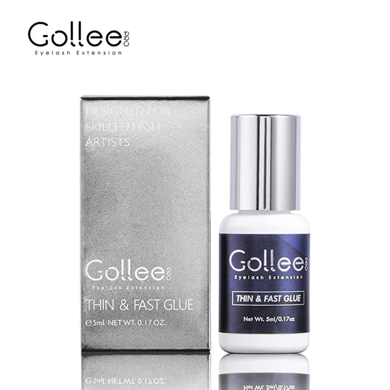 Blushimmer Gollee 1s dry eyelash extension adhesive with floral fragrance, waterproof bond, bonder, and lash accelerator for professional use