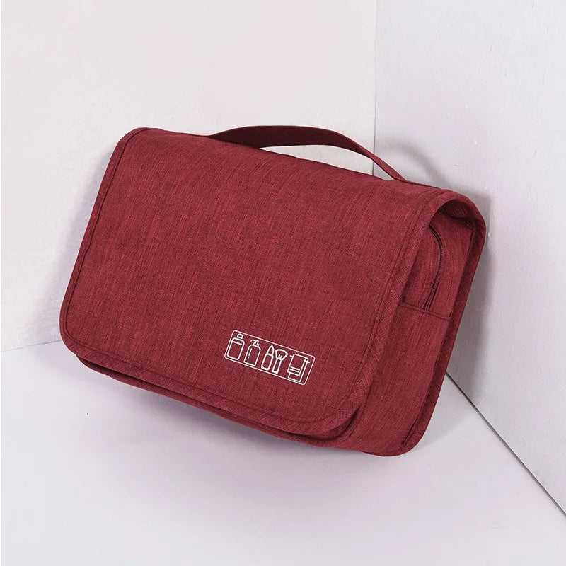 Blushimmer women travel cosmetic bag, waterproof toiletries organizer with hanging feature and multiple storage compartments.