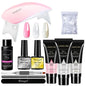 Blushimmer Limegirl 15ml extension nail gel set with 6W LED lamp, full manicure kit including molds for quick finger extensions.