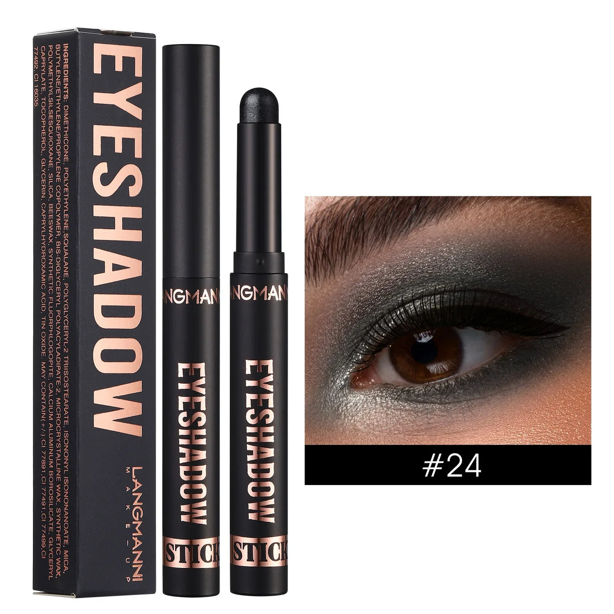 Blushimmer LANGMANNI 16-color pearl eyeshadow stick with waterproof, long-lasting color and face highlight for versatile makeup.