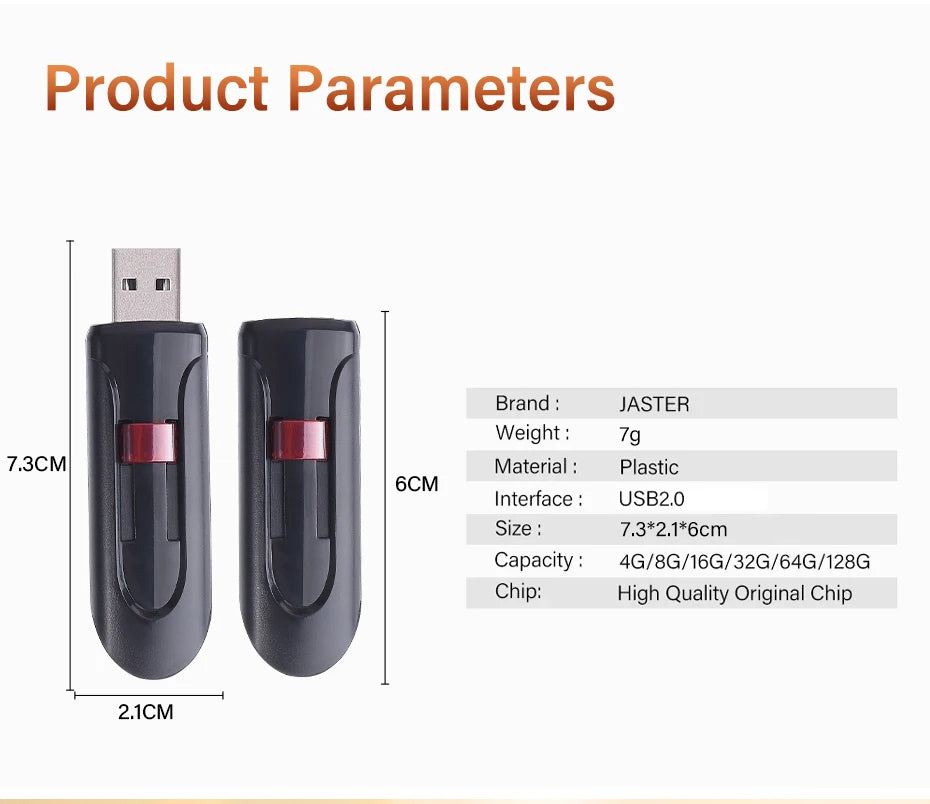 Plastic Pendrive Flash Drive 2.0 Red U Disk 128mb 4GB 16GB 32GB USB Pen Drives Key Ring Car/TV/Computer