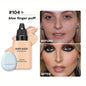 Blushimmer 2024 liquid matte foundation with blue puff, full coverage, waterproof, natural finish, and included makeup puff.