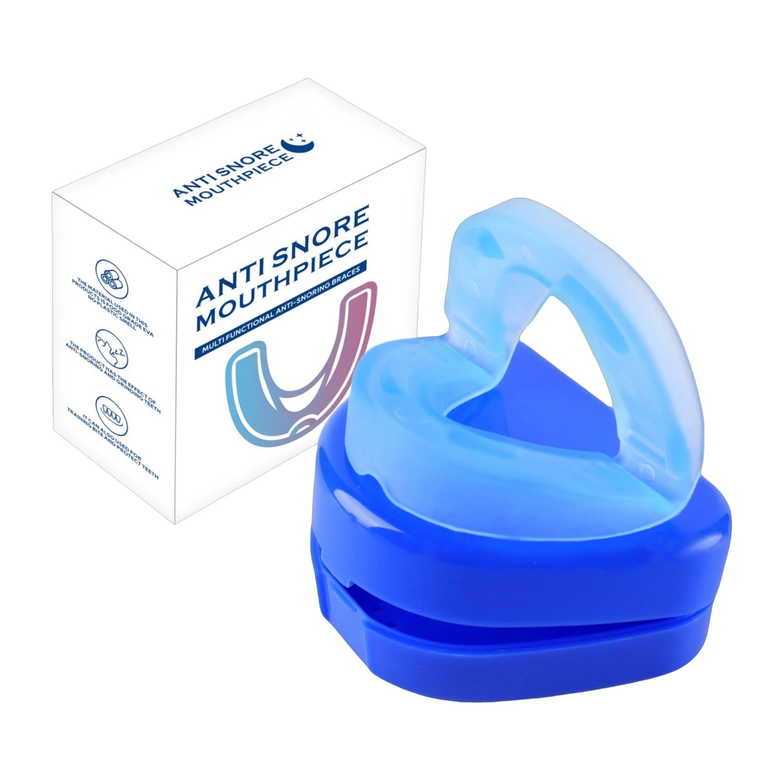 Effective Anti-Snoring Mouthpiece For Stops Snoring Mouth Guard Soft Comfortable Sleeping Aid For Improve Sleeping Quality Use