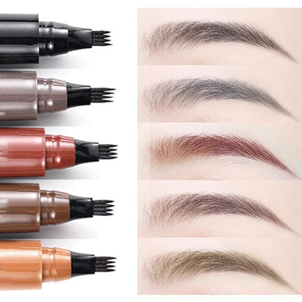 Blushimmer four-pronged eyebrow pencil with four ends, long-lasting, water-resistant, and smudge-proof for defined eyebrows.