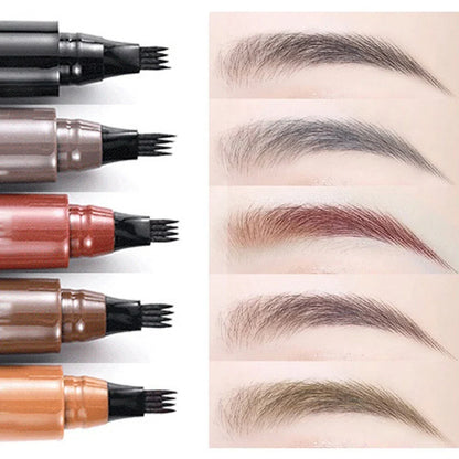Blushimmer four-pronged eyebrow pencil with four ends, long-lasting, water-resistant, and smudge-proof for defined eyebrows.