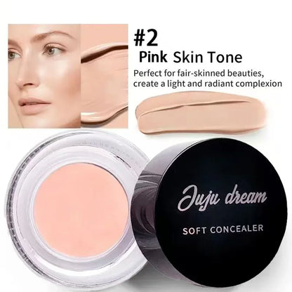 Blushimmer full coverage waterproof concealer in shades for all skin tones, hiding tattoos, scars, and blemishes with a matte finish.