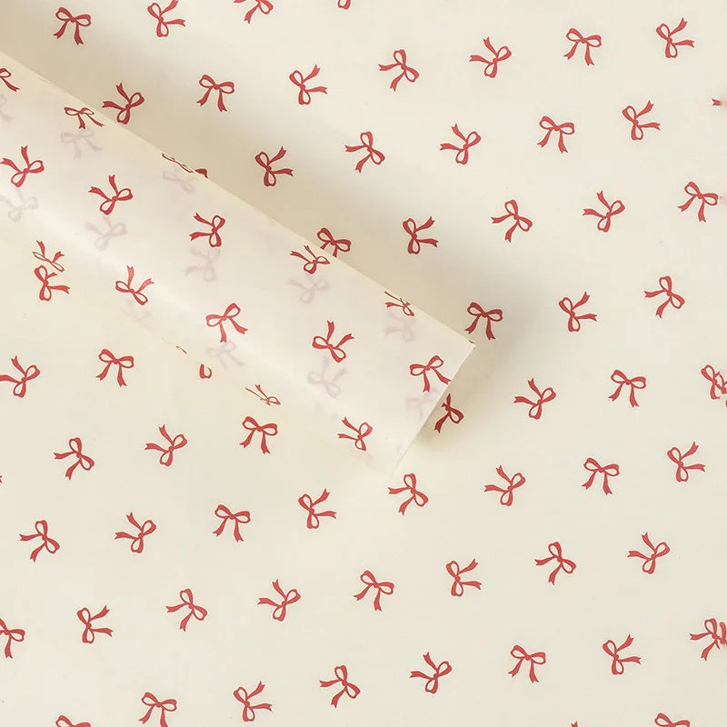 Pearl Paper (Xueli Paper) – Aesthetic Instagram-Style Gift Wrapping Paper with Elegant Bow Accents; Premium Packaging Material