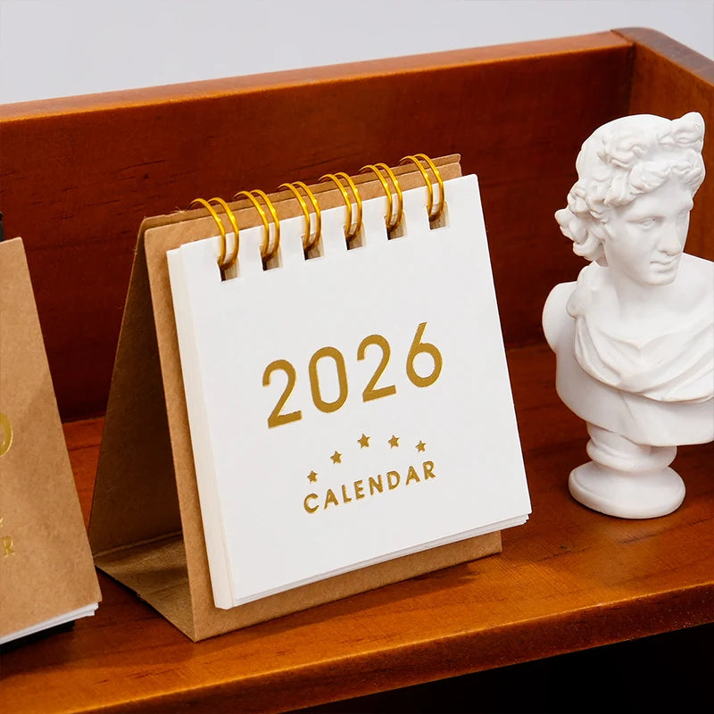 Mini 2026 Calendar Office School Supplies Calendar Desk Calendar monthly Planner Desk Accessories Decor Record Office Stationery