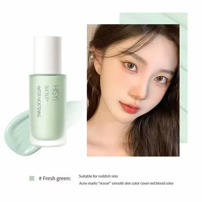 Blushimmer three-color facial primer with moisturizing, brightening, and skin tone correcting effects in a compact.