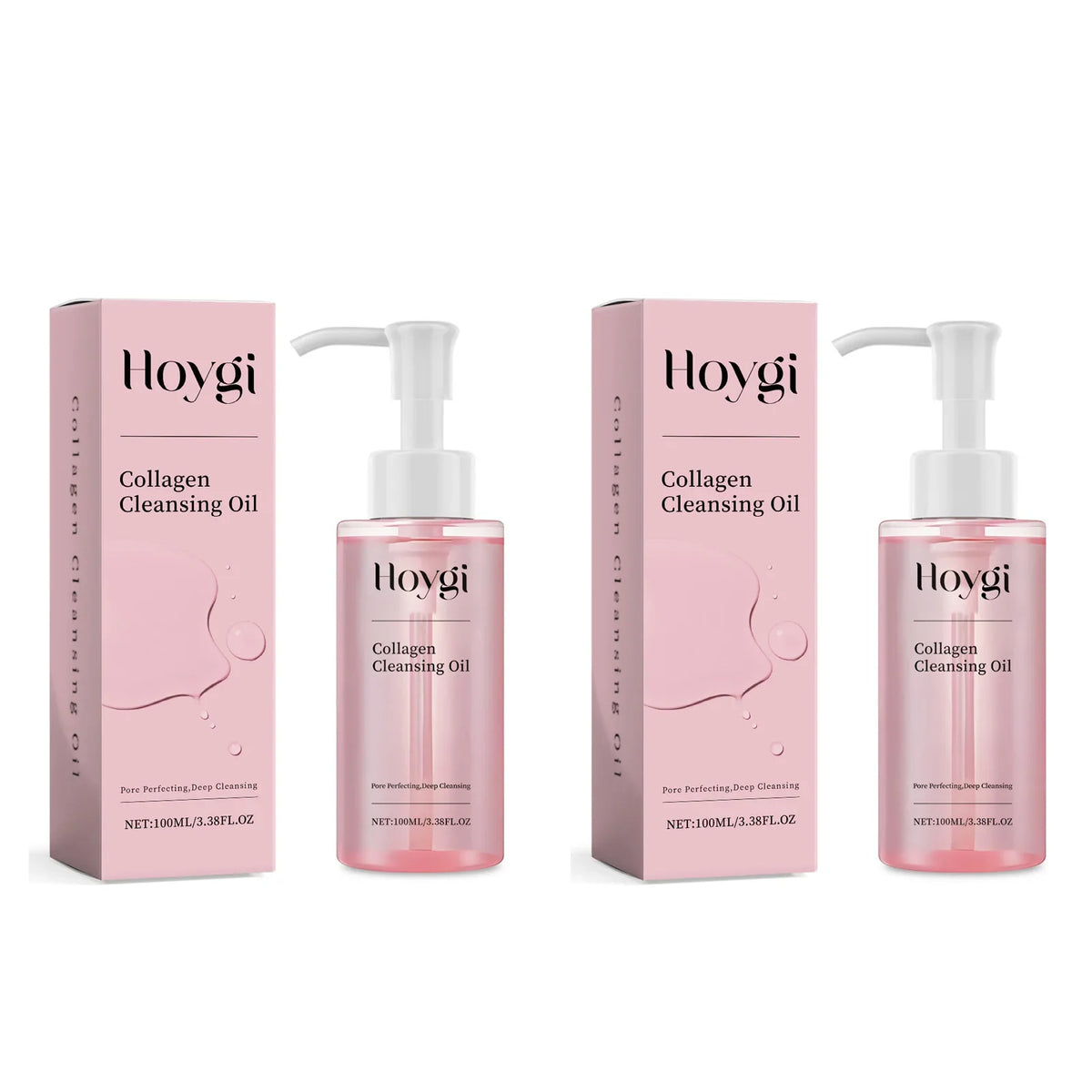 Blushimmer collagen makeup remover oil with jojoba oil, deep cleansing facial cleanser for gentle daily pore dirt removal