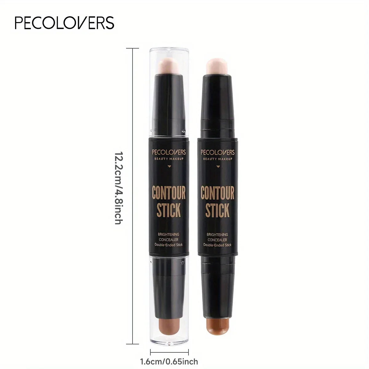 Blushimmer double head highlight pen for face makeup, waterproof liquid contour and concealer stick with pencil tip.