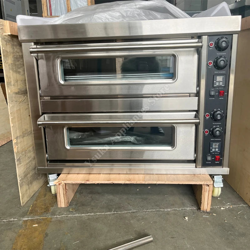 Oven Electric Commercial Large Capacity Timing Three Layer Six Plate Food Pizza Cake Bread Bakery Equipment Baking Furnace