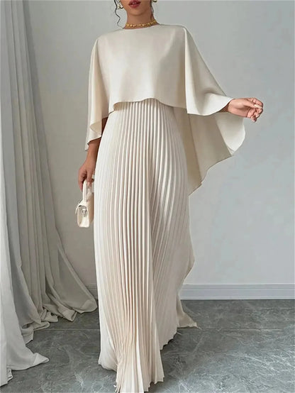 Elegant Harmony Draped Event Outfit by Luxlife Brands, featuring flowing fabric and stylish design perfect for special occasions.
