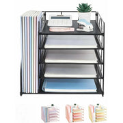 Multi-layer File Rack5Office Desktop Document Organizer Storage Box File Holder Archive Rack Office Supplies