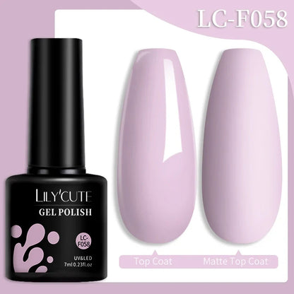 Blushimmer LILYCUTE 7ML colorful gel nail polish bottle with vibrant shades for long-lasting semi-permanent manicure and nail art.