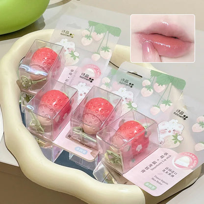 Blushimmer Shiji Strawberry temperature-changing lip balm with intense hydration, softening and protecting lips, perfect for students.