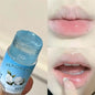 Blushimmer transparent coconut lip balm with moisturizing jelly texture, hydrating lip care for smooth, fine-line-free lips.