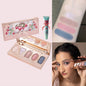 Blushimmer Flower Knows Chocolate Wonder-Shop 8-color eyeshadow palette with various brown and neutral shades, open display of eyeshadows.
