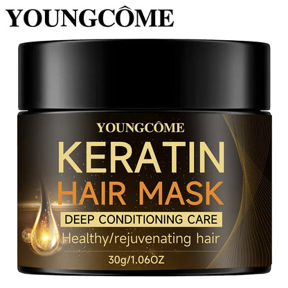 Keratin Hair Mask Moisturizer Conditioner Soft Smooth Frizz Damaged Hair Care Repair Damaged Hair Restore Shine Hair Mask
