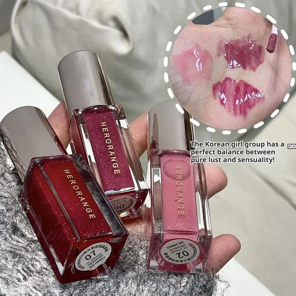 Blushimmer Clear Watery Lip Glaze with shimmer, lightweight non-sticky gloss for everyday and party wear, featuring a glossy finish.