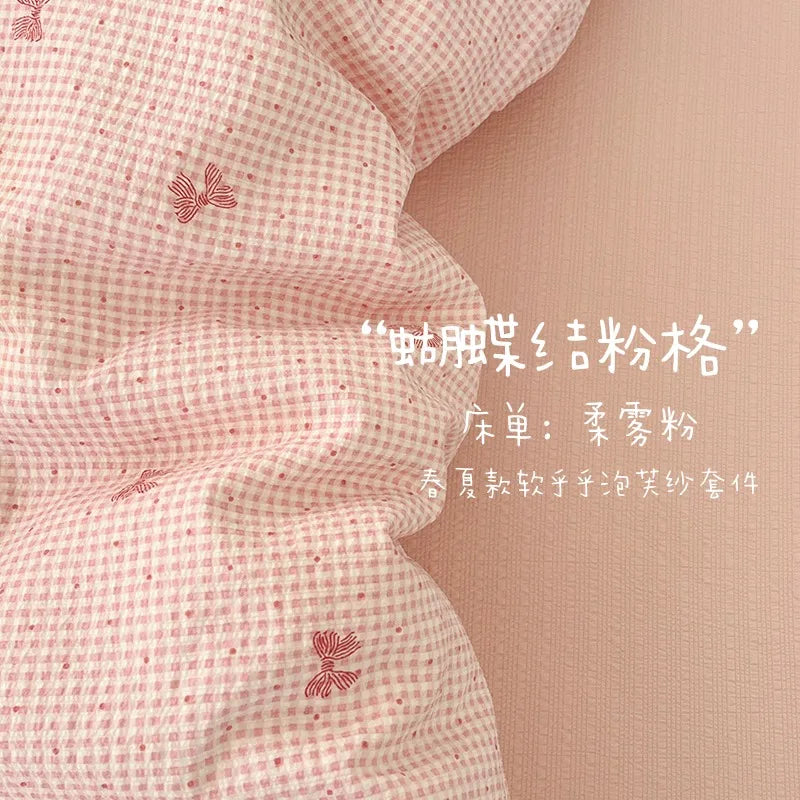 2026 New Lovely Bedding Set King Queen for Home Bedroom Decoration Single-bed for School Dormitory Comfortable Duvet Cover Set