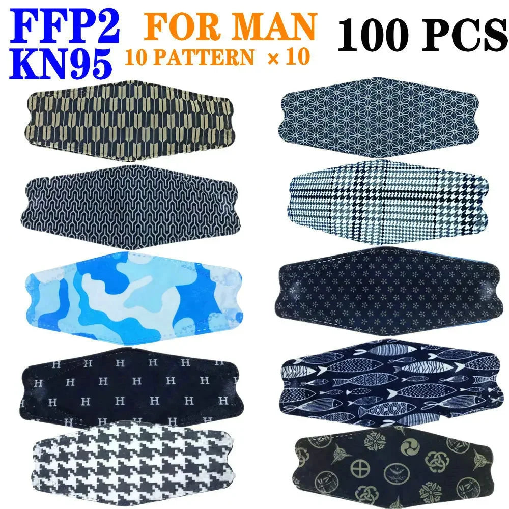 KN95 FFP2 CE 15 Color Wholesale Fish Mask  Hygienic Mascarillas Protective Respirator Anti-Fog Adult FPP2 Reusable Masques