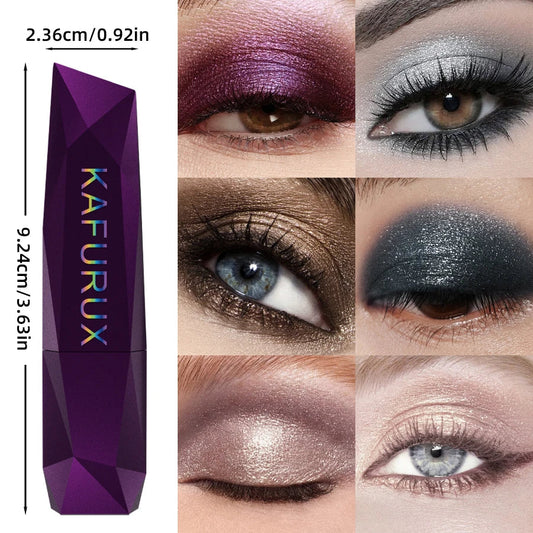 Blushimmer 25-color waterproof eyeshadow stick with glitter and matte shades, long-lasting, ideal for eye makeup and face highlight.