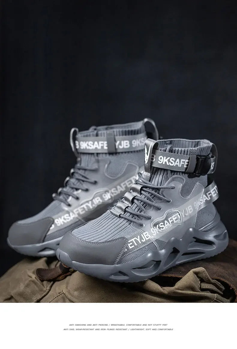 steel toe safety boots for men protective shoes industrial safety shoe woman light work shoes anti-puncture work safety sneakers