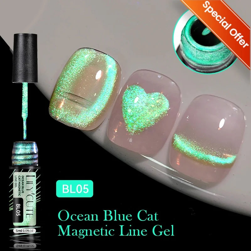 Colorful LilYCUTE 7ML gel nail polish bottles from Blushimmer, showcasing vibrant shades for long-lasting manicures and nail art.