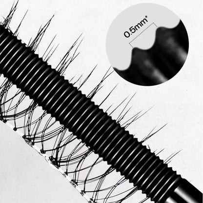 Waterproof Metallic Tube Mascara Black Silk Fiber Long Curling Non-Clumping Eyelash Extensions Spiral Makeup for Eyes