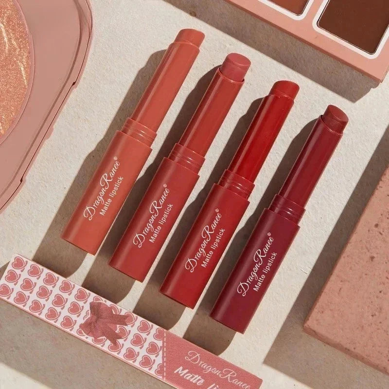 Blushimmer velvet matte lipstick pen with waterproof, rich color, easy to apply, and portable rotating design for a sexy lip look.