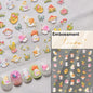 Brown Japanese Kawaii Bear nail art sticker by Blushimmer, self-adhesive cartoon animal decal for DIY nail decoration.