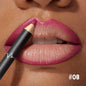 Blushimmer waterproof matte lipliner pencil in red, showcasing a sleek, long-lasting lipstick with moisturizing, non-stick lips.
