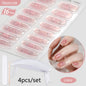 Blushimmer Harunouta 4-piece set of gradient jelly semi-cured gel nail strips with nude pink waterproof nail stickers and nail lamp.