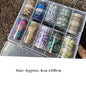 Neon jelly animal nail foil with leopard print pattern, ideal for transfer paper stickers and DIY nail art by Blushimmer.