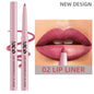 Blushimmer waterproof matte lip liner in sexy red shade, highlighting natural lip contour and smooth lip makeup application.