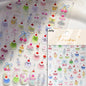 Brown kawaii bear nail art sticker from Blushimmer, featuring adorable cartoon bear decals for DIY nail decoration.