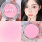 Blushimmer HISYI slightly tipsy blush plate with matte finish, natural color micro flash monochrome blush makeup on a sleek compact.