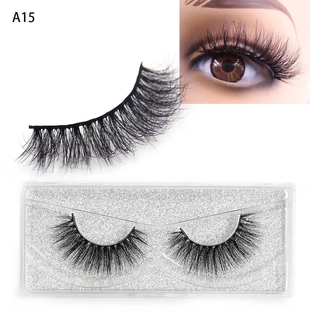 Blushimmer LEHUAMAO 5D Mink Eyelashes with wispy, cross design, fluffy natural look, handmade false eyelash extension tools