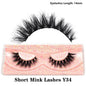Blushimmer 3D mink fluffy half false eyelashes with clear band, natural soft lightweight strip lashes for short, reusable eyelash extension