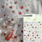 Colorful Cat's Eye 5D Gradient European Love Heart Gem nail art stickers with crystal geometric designs for manicure decoration.