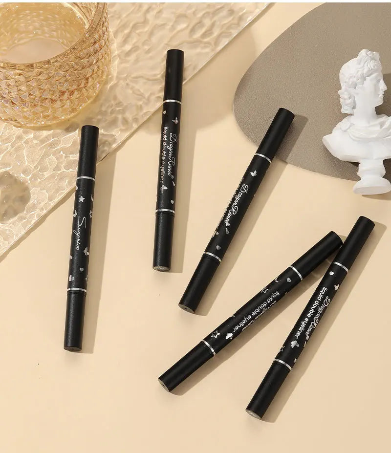 Blushimmer Dragon Ranee double head star seal waterproof eyeliner with plum accents and heart-shaped eye tail design.