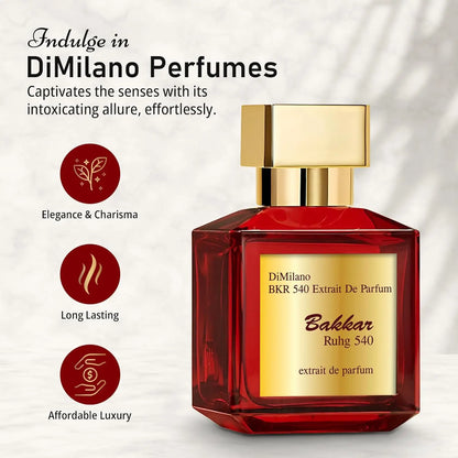 Blushimmer BR 540 Extrait De Parfum bottle, 70ml, unisex fragrance with elegant packaging, showcasing the perfume's sleek design.